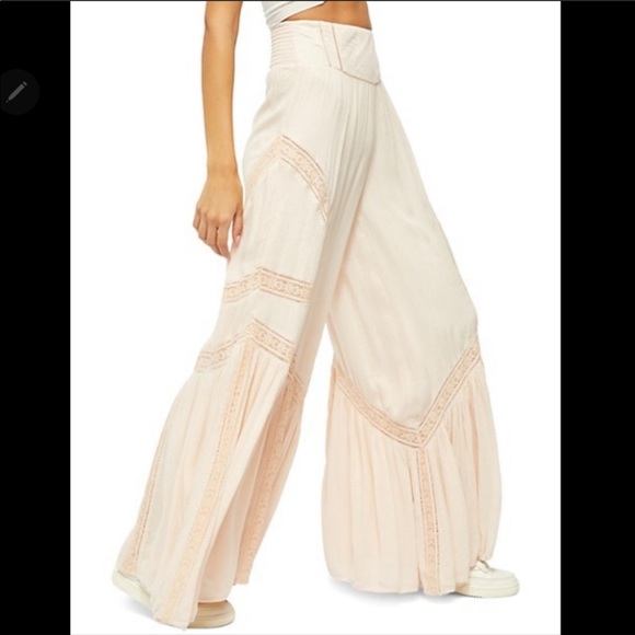 NWT Free People Lovin's Easy Lace Mix Pants - Picture 4 of 16